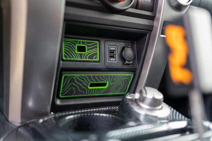 Glow Cubbies for 4Runner (2014+) 5th Gen | Carbon Fiber Drawers | Topographic