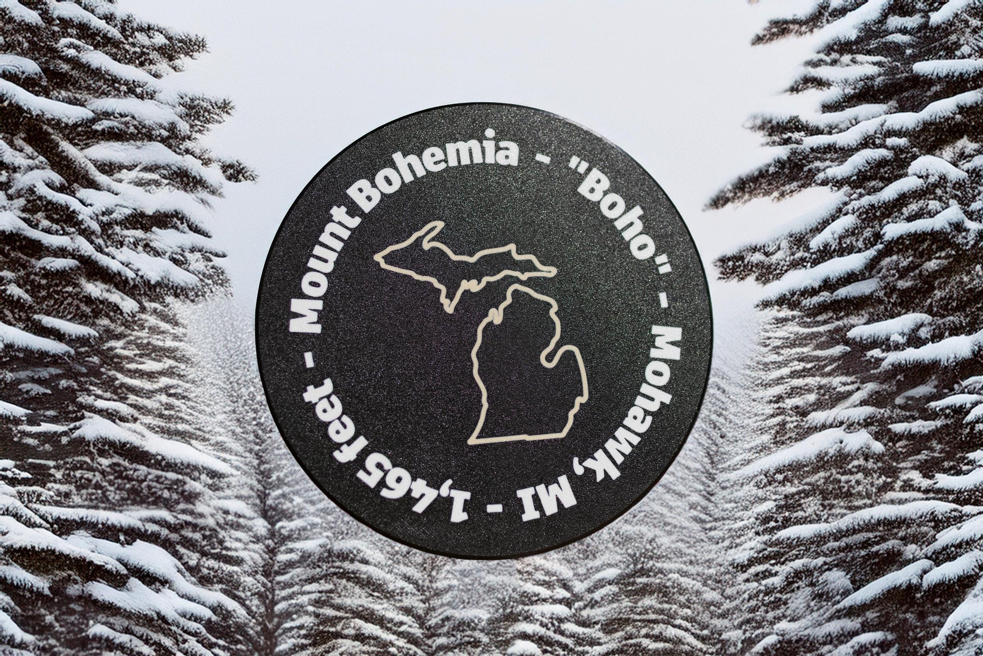 Mt. Bohemia 3D Topographic Map | Michigan Ski Resort Decor