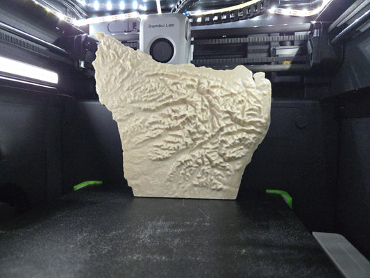 Olympic National Park - 3d Printed Map