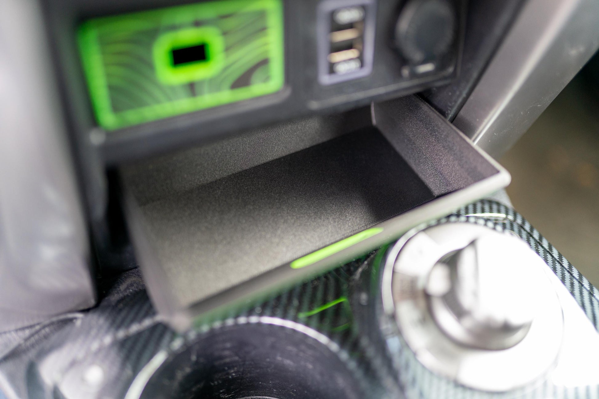 Glow Cubbies for 4Runner (2014+) 5th Gen | Carbon Fiber Drawers | Topographic