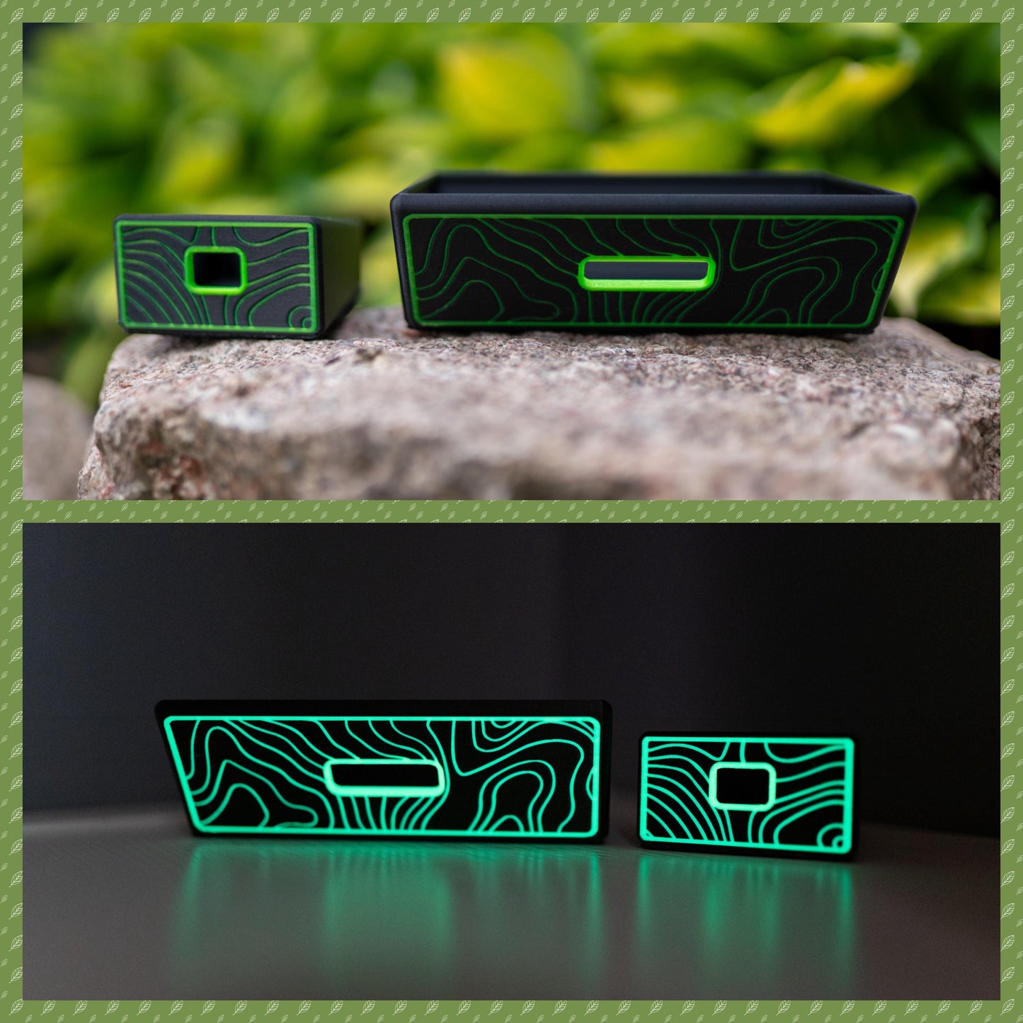 Glow Cubbies for 4Runner (2014+) 5th Gen | Carbon Fiber Drawers | Topographic