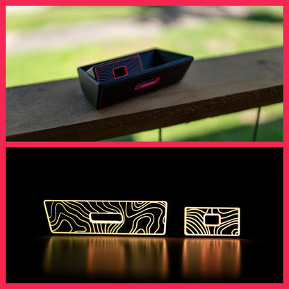 Glow Cubbies for 4Runner (2014+) 5th Gen | Carbon Fiber Drawers | Topographic