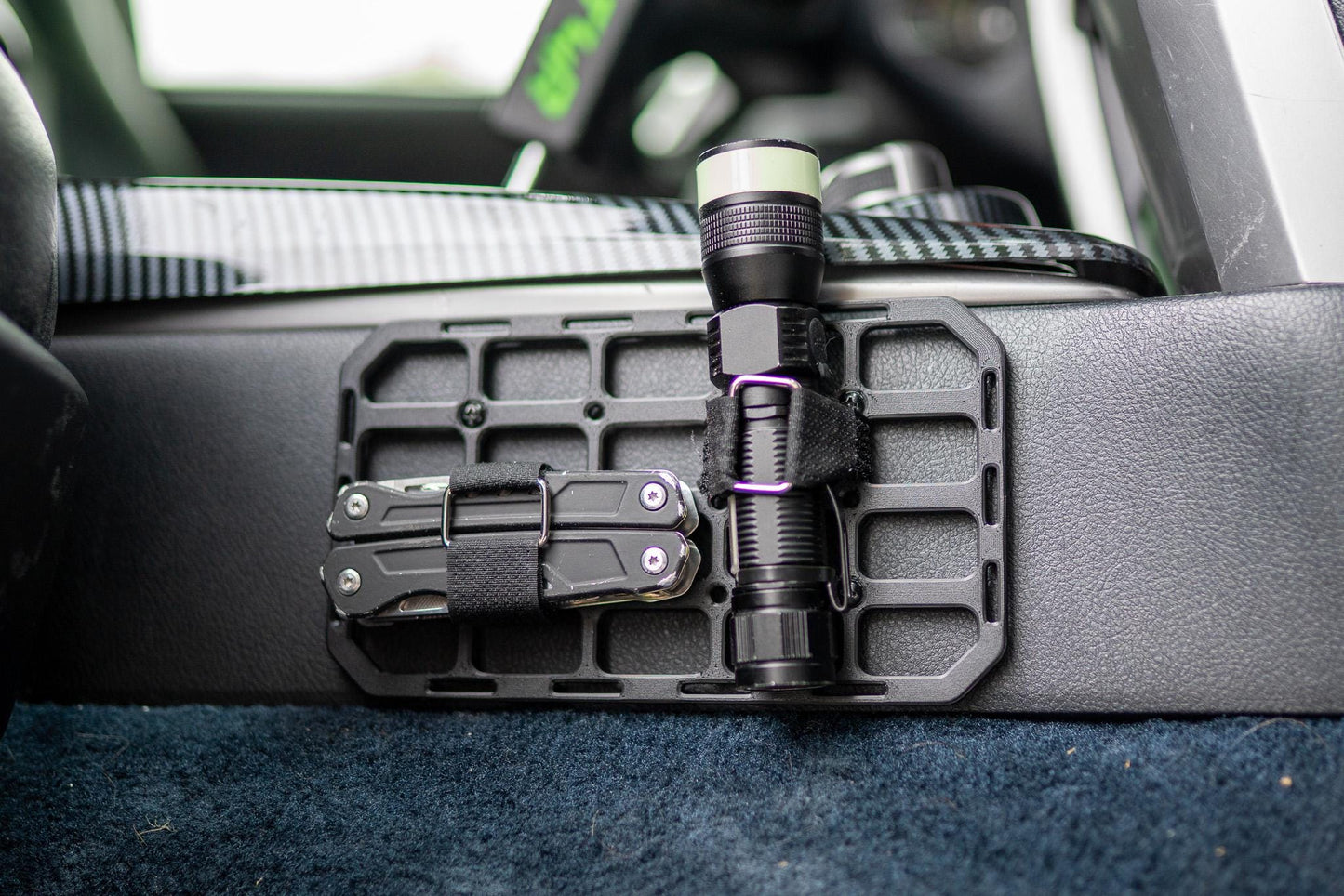 Front Console Molle | For Toyota 4Runner | 5th Gen | 3D Printed ASA Interior Storage Organizer | Tactical Gear Mount | Fits 2010-2024 |