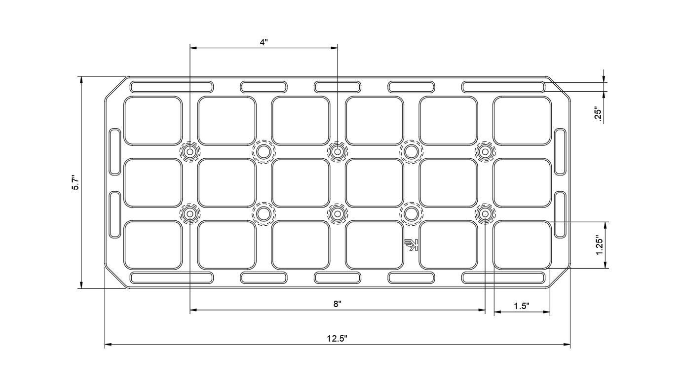 Multi-Use MOLLE Panel | Universal Mount for Vehicle, Wall, Camper & More | Durable ASA | 3D Printed
