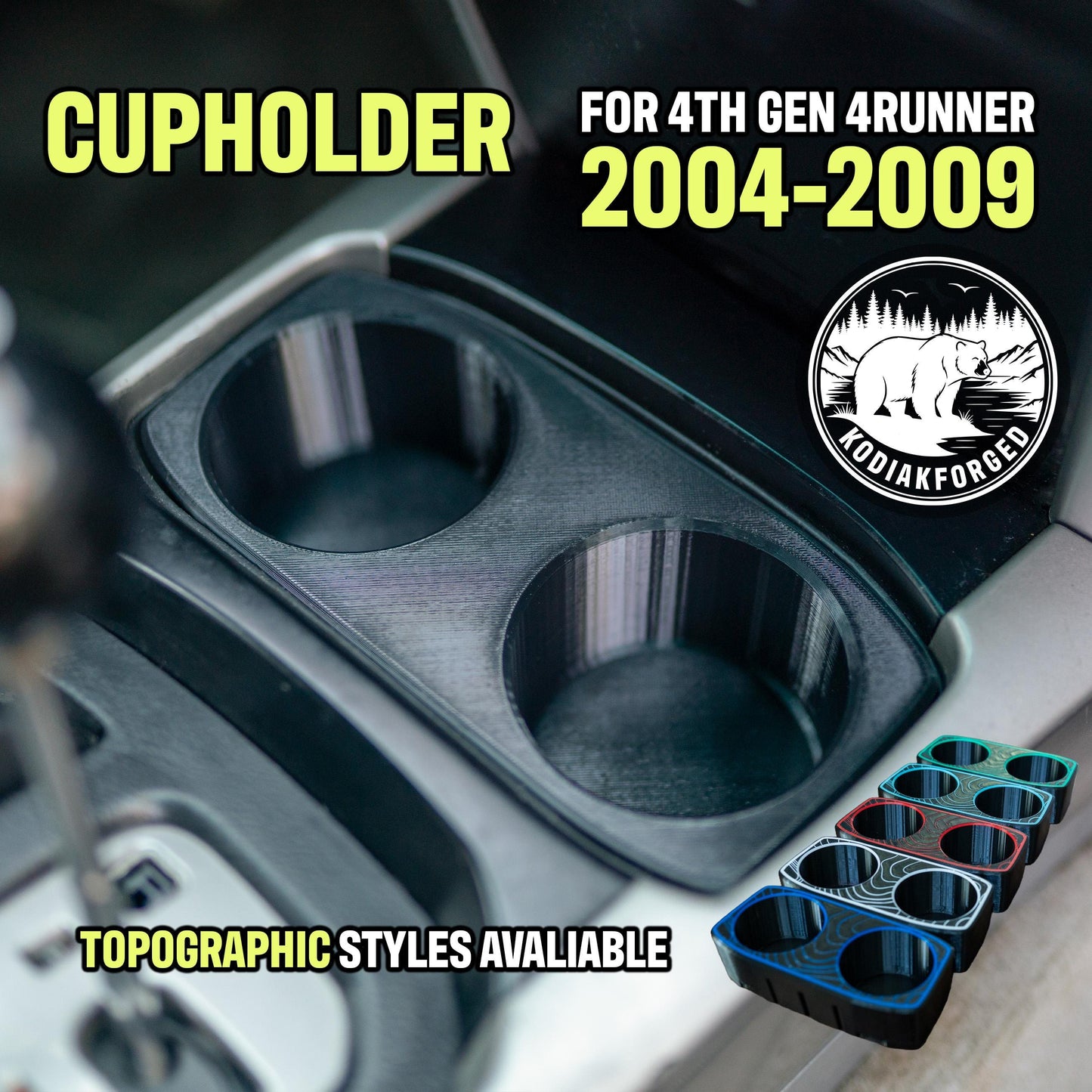 Cupholder for 4th Gen 4Runner | FITS Toyota 4Runner | 2003-2009