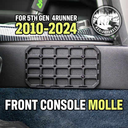 Front Console Molle | For Toyota 4Runner | 5th Gen | 3D Printed ASA Interior Storage Organizer | Tactical Gear Mount | Fits 2010-2024 |