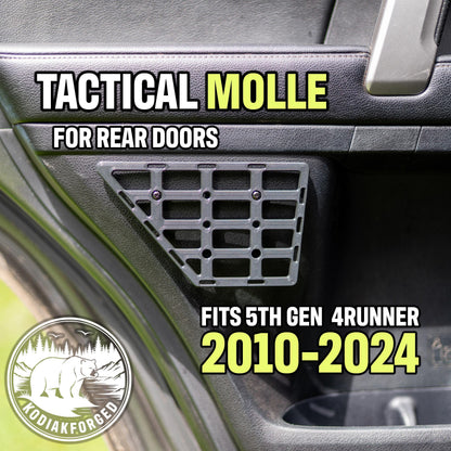 Rear Door Molle | For Toyota 4Runner | 5th Gen | 3D Printed ASA Interior Storage Organizer | Tactical Gear Mount | Fits 2010-2024 |