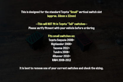 Small Switch Blank | For Toyota | 4Runner, Tacoma, Tundra, Sequoia | Topographic |