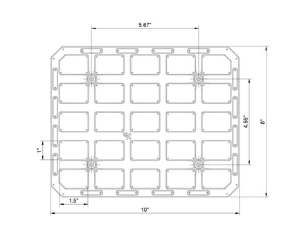 Multi-Use MOLLE Panel | Universal Mount for Vehicle, Wall, Camper & More | Durable ASA | 3D Printed