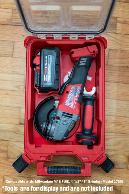 M18 Grinder Packout Organizer (48-22-8435) FITS 2780/2780-20 | Integrated Disk, Wrench & Guard Holder |