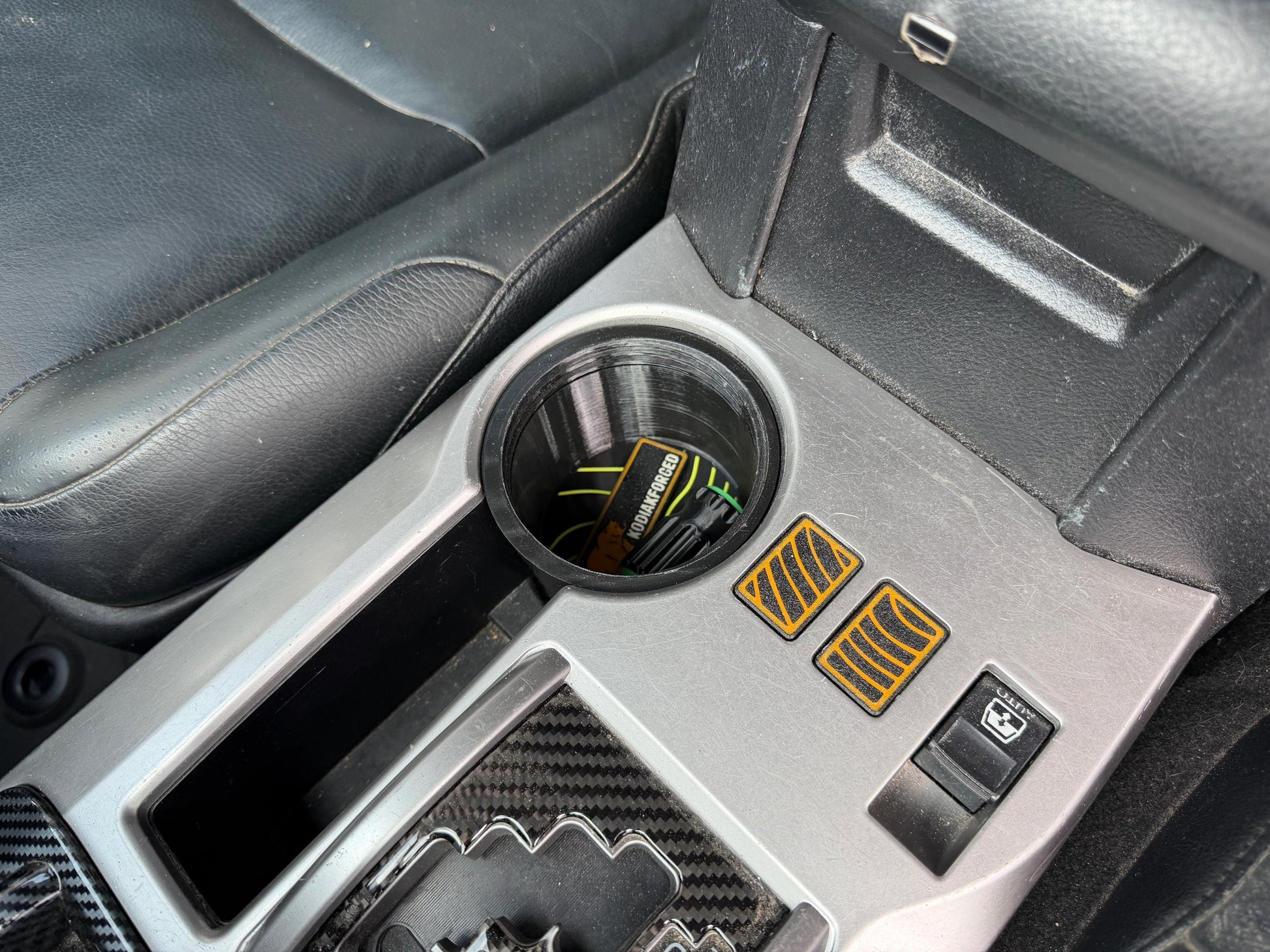 Hidden Stash Cup Holder | 5th Gen 4Runner (2010-2024) | Large Bottle Adapter | Screw-Top