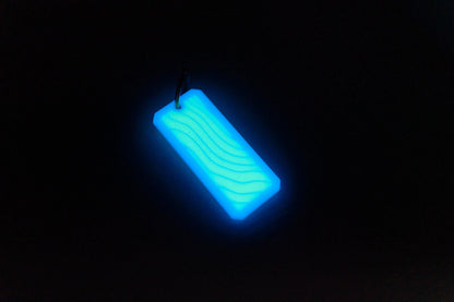 Topo-Tag Keychain | Rugged EDC Topographic Key Ring | Backpack Zipper Pull | Camping | UV Luminescent Tag
