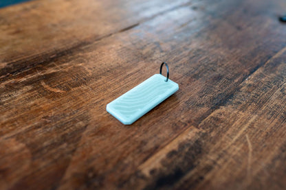 Topo-Tag Keychain | Rugged EDC Topographic Key Ring | Backpack Zipper Pull | Camping | UV Luminescent Tag