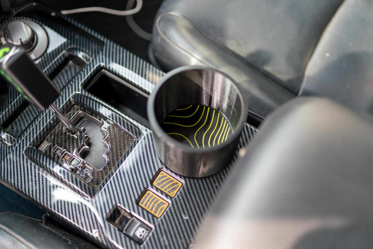 Hidden Stash Cup Holder | 5th Gen 4Runner (2010-2024) | Large Bottle Adapter | Screw-Top