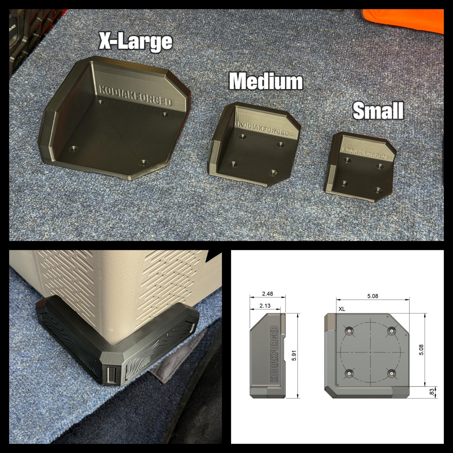 Multi-Use Mount Set | Cooler, Battery, Fridge Holder | Van, Workshop, Garage