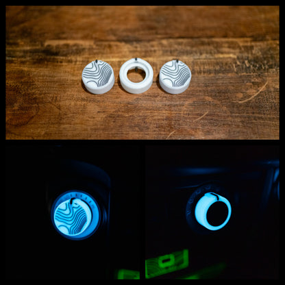 GLOW Climate Knobs for 4Runner (5th Gen, 2010+, Toyota) | Topographic | SINGLE-ZONE |