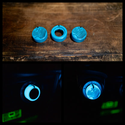 GLOW Climate Knobs for 4Runner (5th Gen, 2010+, Toyota) | Topographic | SINGLE-ZONE |