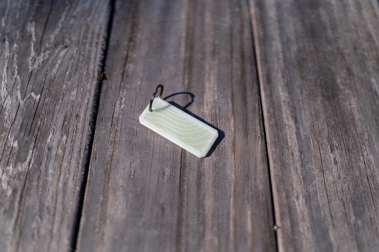 Topo-Tag Keychain | Rugged EDC Topographic Key Ring | Backpack Zipper Pull | Camping | UV Luminescent Tag