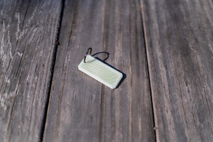 Topo-Tag Keychain | Rugged EDC Topographic Key Ring | Backpack Zipper Pull | Camping | UV Luminescent Tag