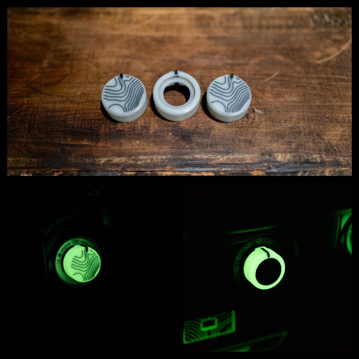 GLOW Climate Knobs for 4Runner | Topographic | SINGLE-ZONE |