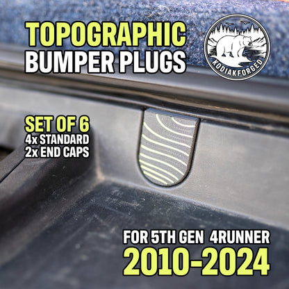 Topographic Bumper Bolt Covers for 5th Gen 4Runner (Set of 6)