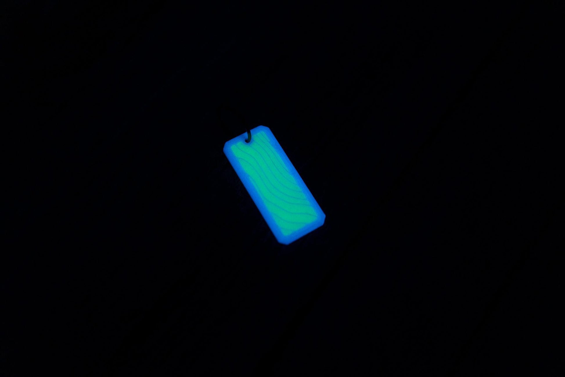 Topo-Tag Keychain | Rugged EDC Topographic Key Ring | Backpack Zipper Pull | Camping | UV Luminescent Tag