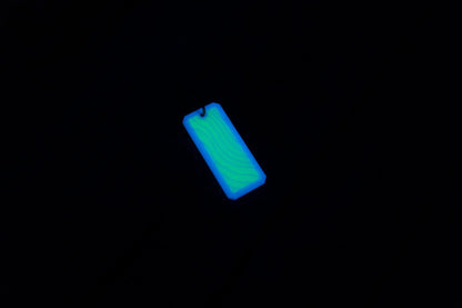 Topo-Tag Keychain | Rugged EDC Topographic Key Ring | Backpack Zipper Pull | Camping | UV Luminescent Tag