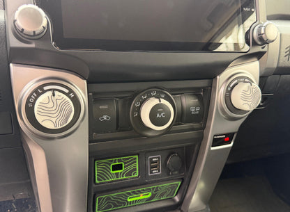 Climate Control Indicator Bezels | for 5th Gen Toyota 4Runner (2010-2024) | SINGLE-ZONE