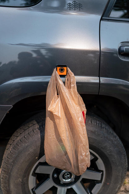 Trash Puck | Magnetic Trash Bag Hook for Car, Truck & Overland Rigs | Campsite Garbage Bag Holder | 3D Printed | Tailgate Camping Gear