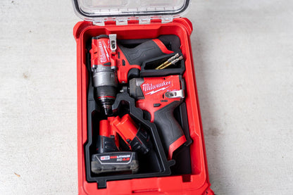 Drill & Impact Insert for Milwaukee Packout Compact Organizer 48-22-8435 | Fits M12 FUEL 3404 Hammer Drill 3453 Impact Driver | 3D Printed