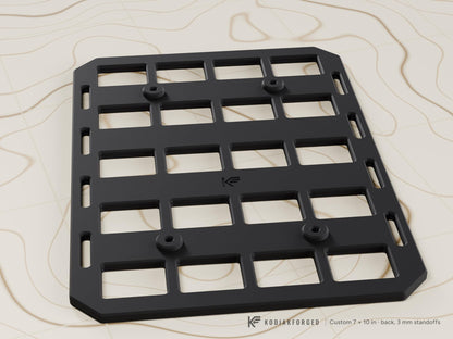 MOLLE Panel for Hard Case Lids, Custom Sizes, Rigid PALS Grid Panel, Matte Black ASA, Case Lid Organizer