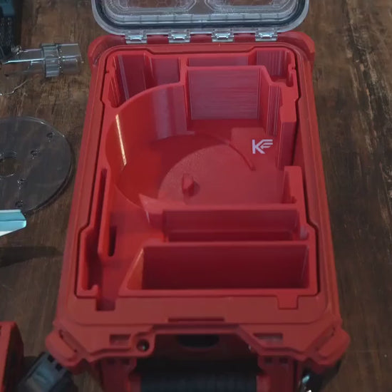 M18 Router Packout Insert for Milwaukee Fuel Compact Router (2723-20), Fits 48-22-8435