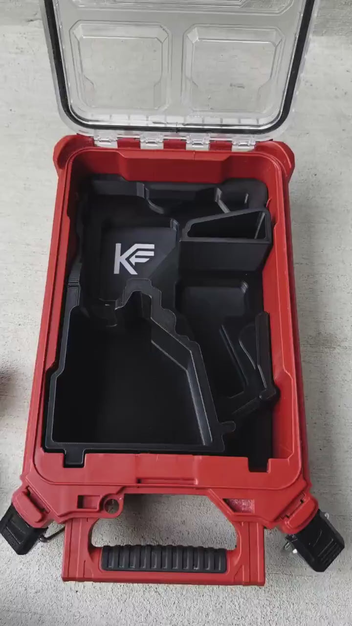 Drill & Impact Insert for Milwaukee Packout Compact Organizer 48-22-8435 | Fits M12 FUEL 3404 Hammer Drill 3453 Impact Driver | 3D Printed